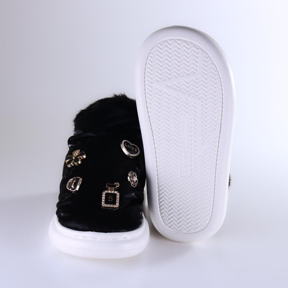 Pantufa Infantil Flowfa Mini Lucy Preto Preto 9