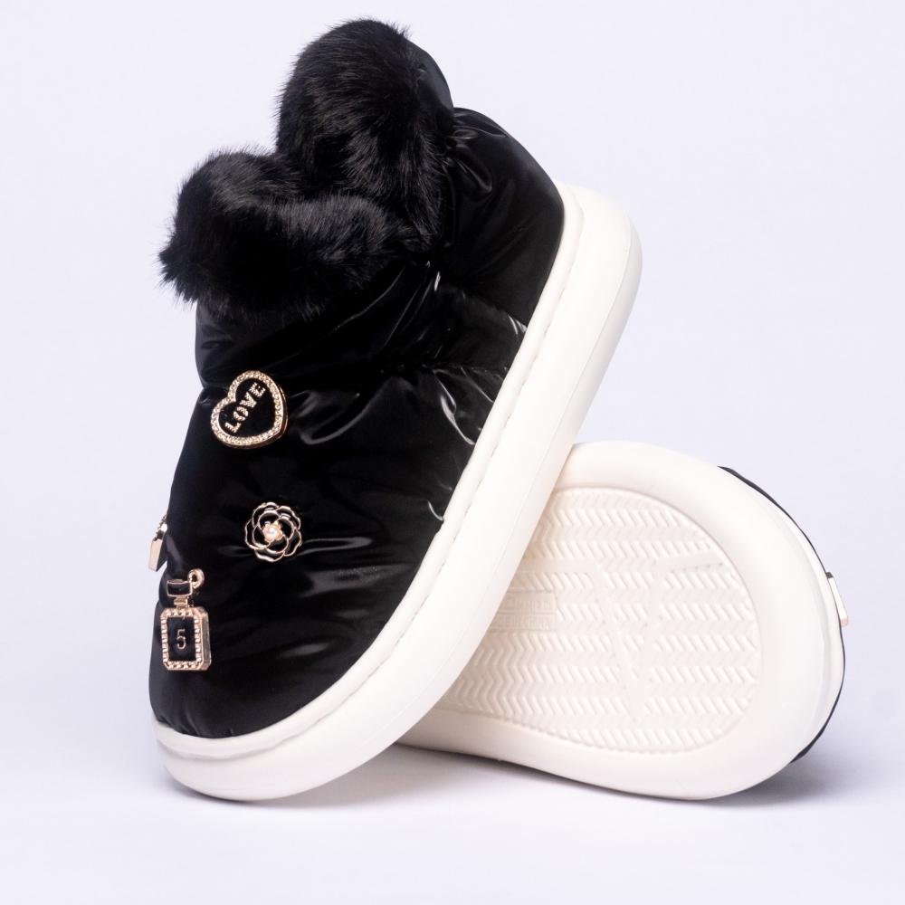 Pantufa Infantil Flowfa Mini Lucy Preto Preto 10