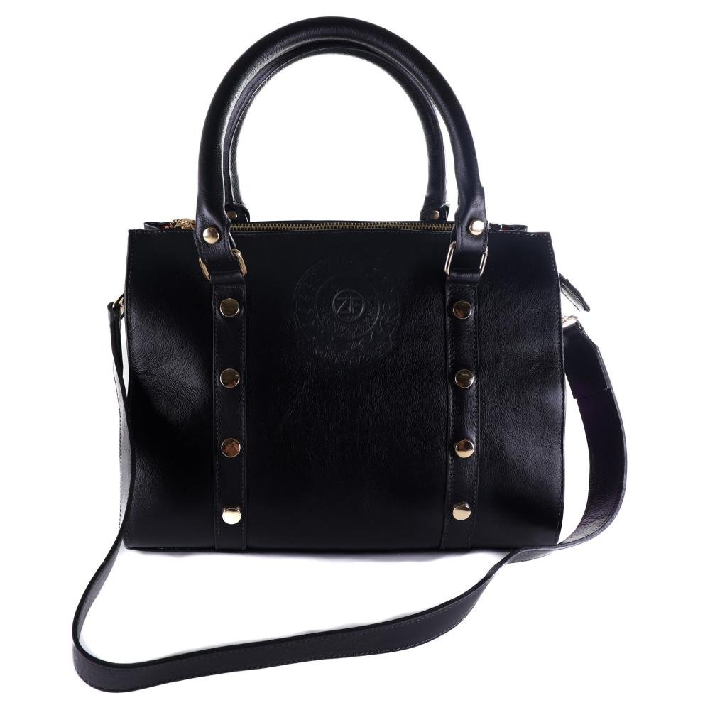 Bolsa Feminina Zariff Tote Luxo 151c Preto Preto 3