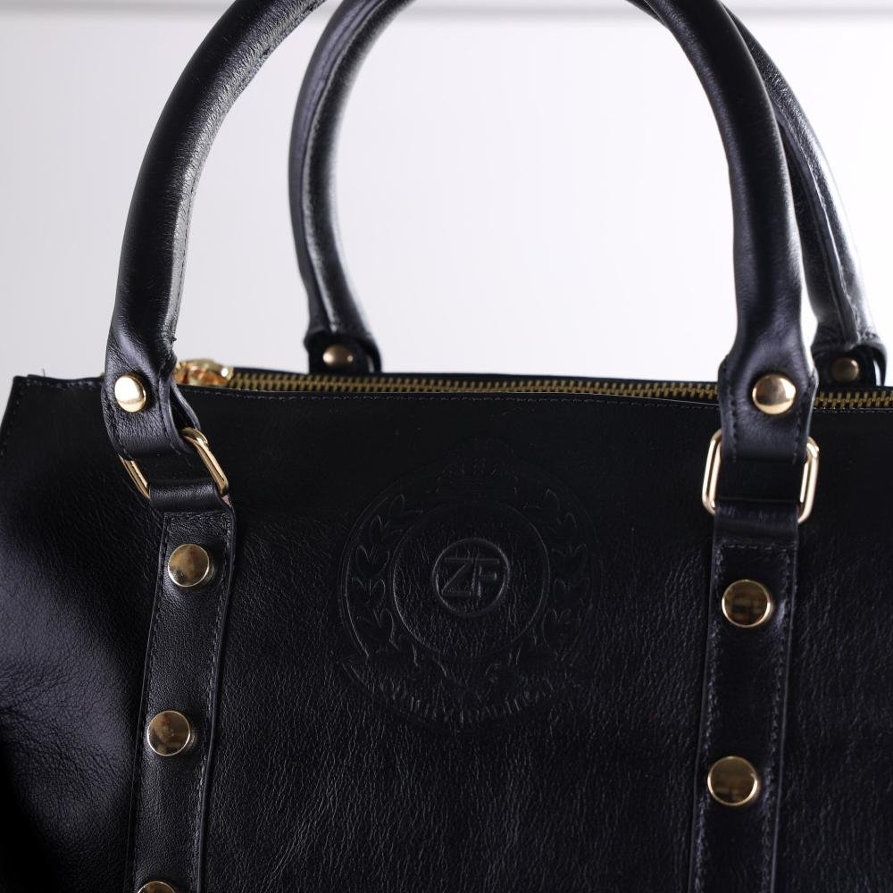 Bolsa Feminina Zariff Tote Luxo 151c Preto Preto 4