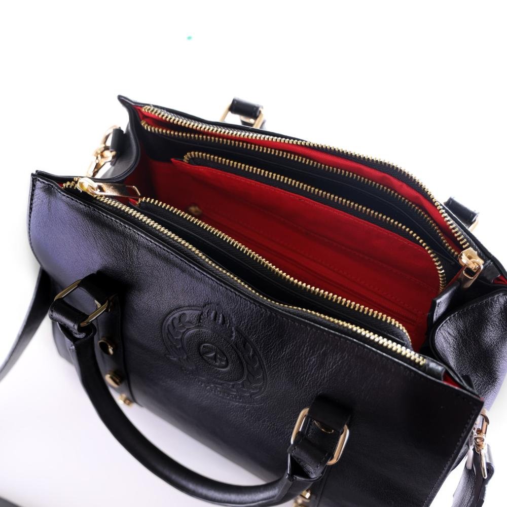 Bolsa Feminina Zariff Tote Luxo 151c Preto Preto 5