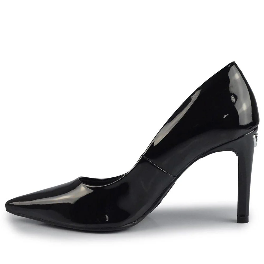 Scarpin Feminino Via Marte 045-001 Preto Verniz Preto 3