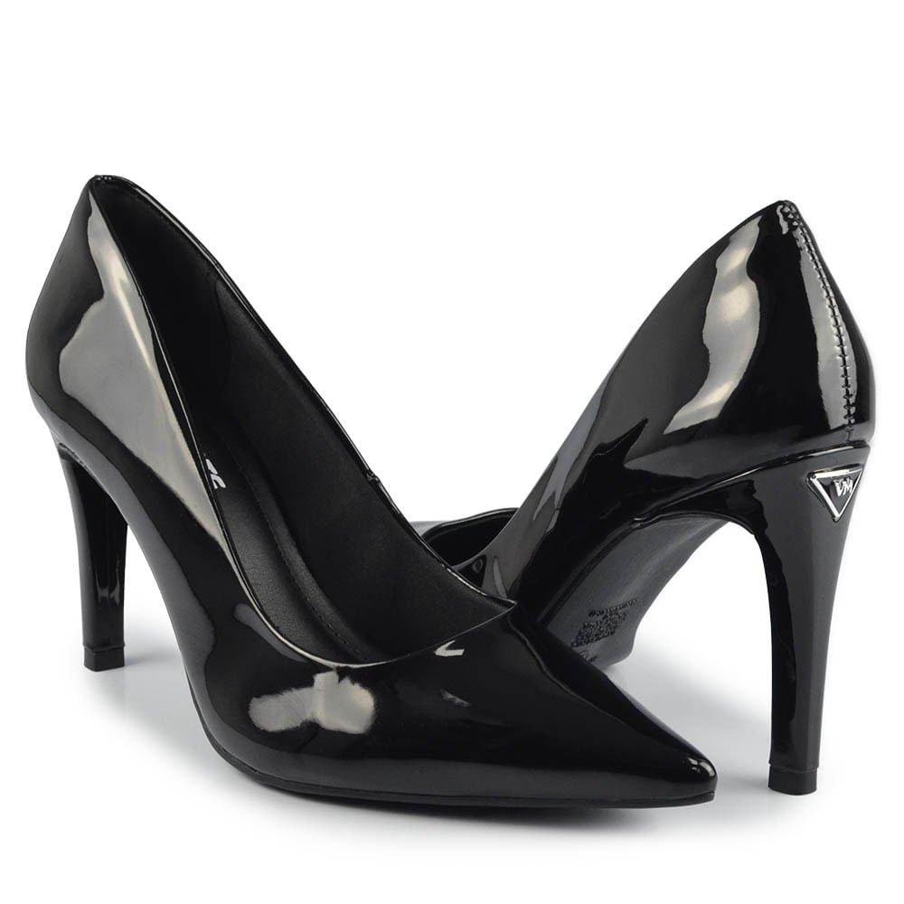 Scarpin Feminino Via Marte 045-001 Preto Verniz Preto 6