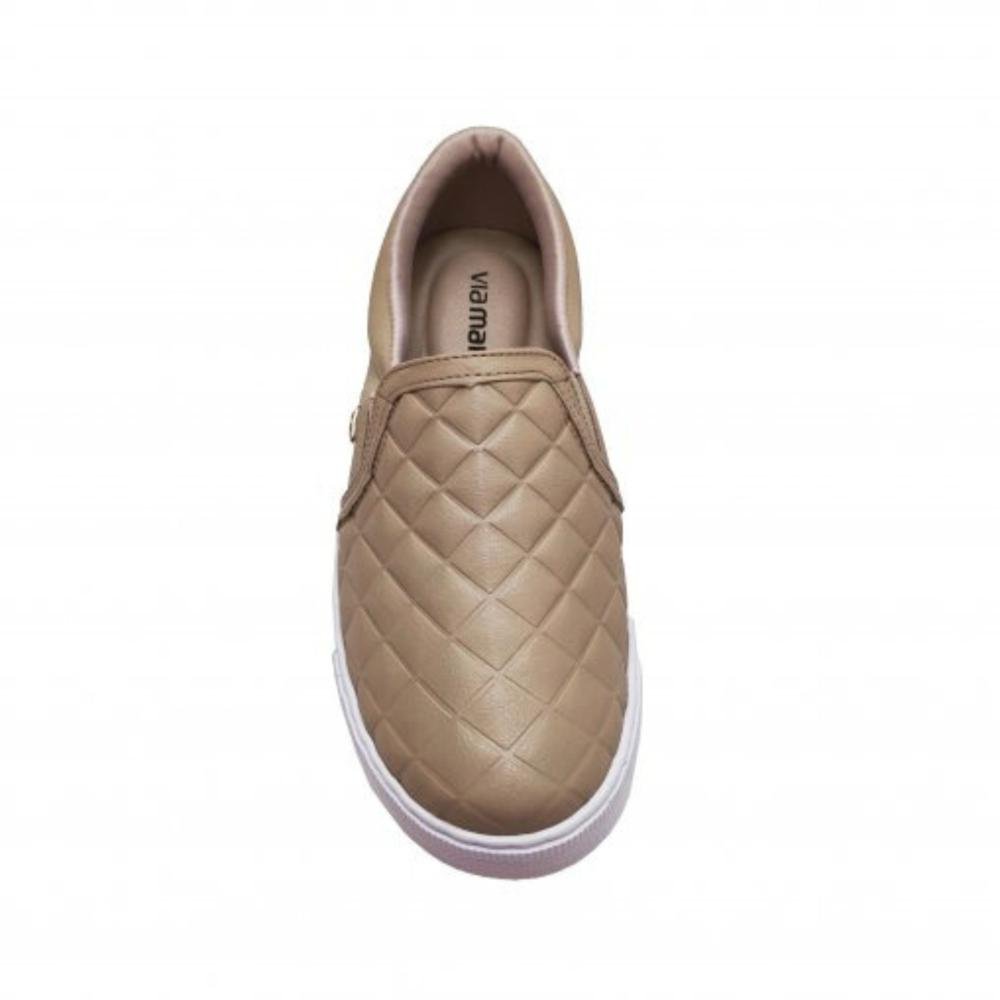 Tênis Via Marte Feminino Slip On 010-024 Creme Bege 4