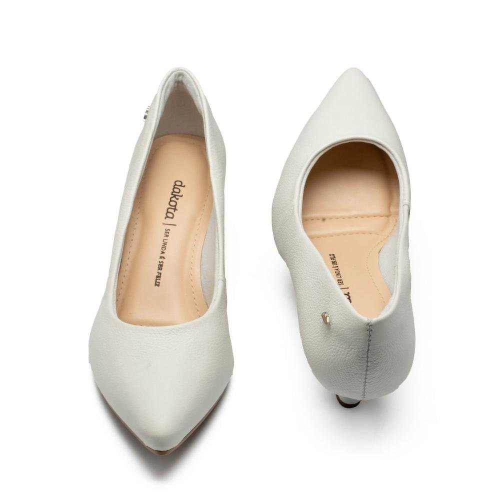 Scarpin Dakota Feminino G9381 Branco Branco 4