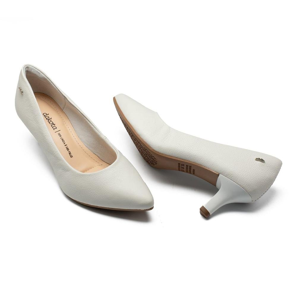 Scarpin Dakota Feminino G9381 Branco Branco 5