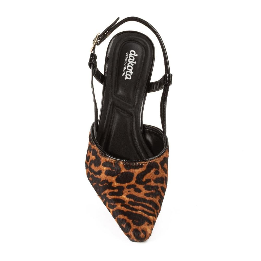 Sapato Slingback Dakota Feminino D0111 Onça Onça 7