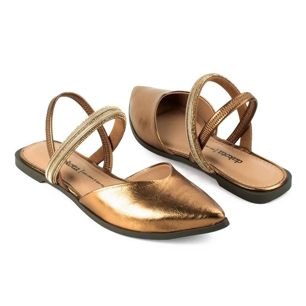 Sapatilha Dakota Feminino D0214 Bronze Dourado 5