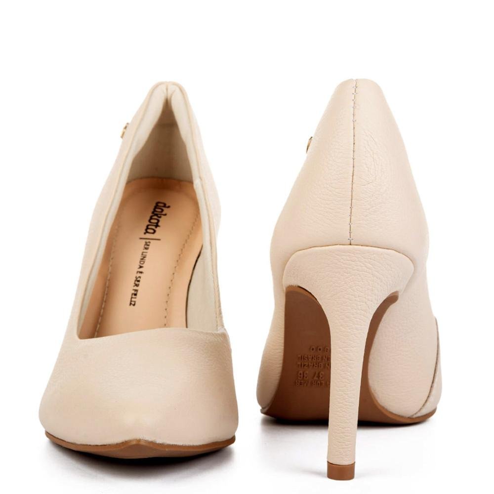 Scarpin Feminino Dakota Salto Alto G5051 Tule Branco 4