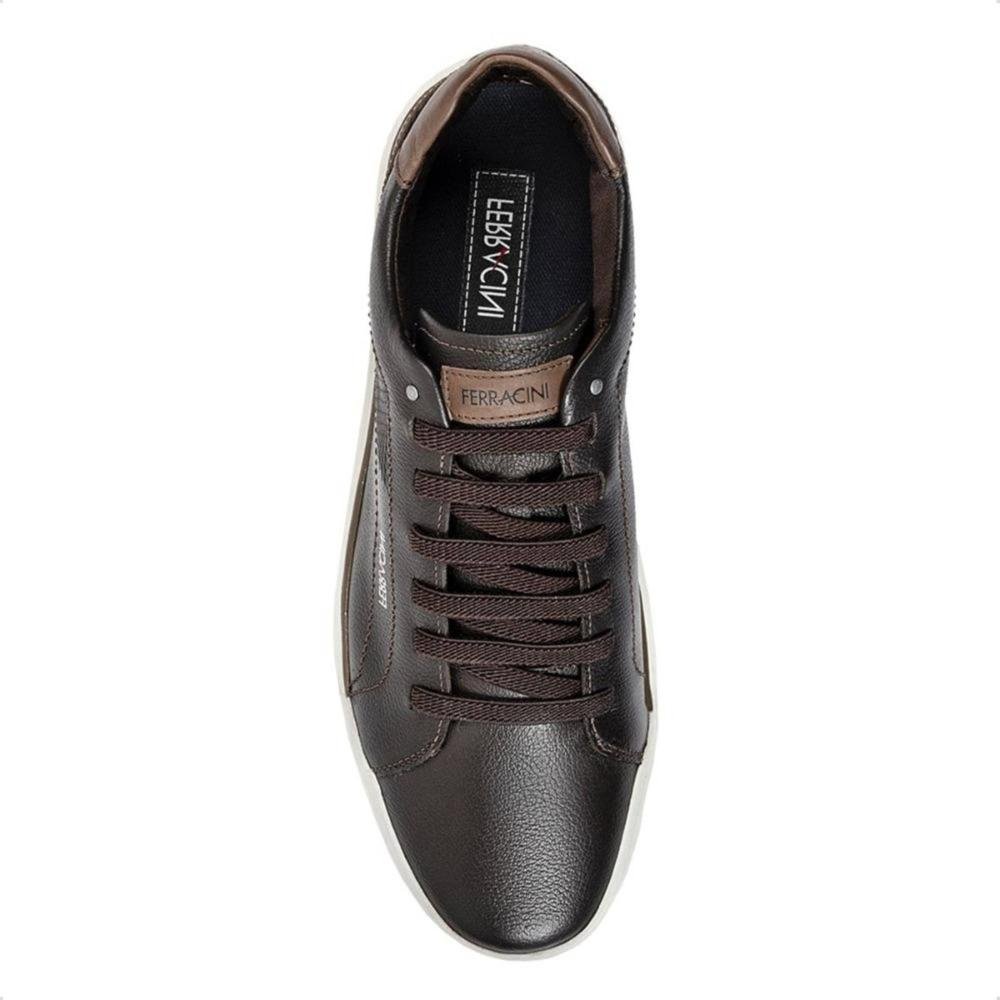 Tênis Masculino Ferracini Star 1063c Carbono Preto/Marrom 3