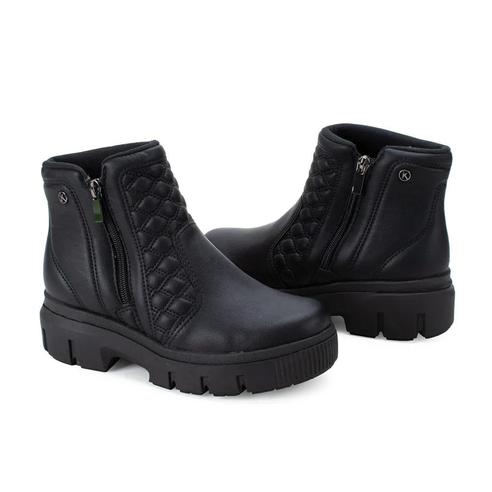 Bota Feminina Kolosh Cano Curto C3370 Preto Preto 6