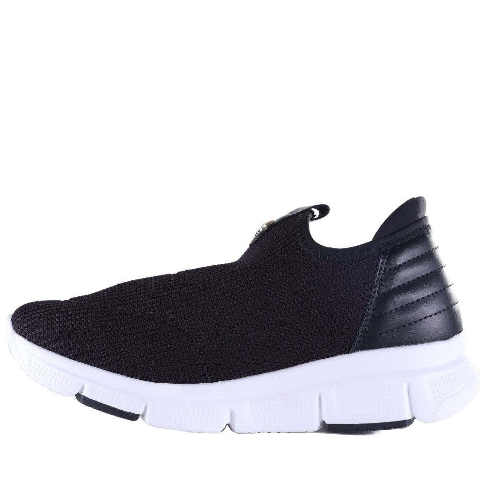 Tênis Slip On Feminino Comfortflex 25-90302 Preto Preto 2