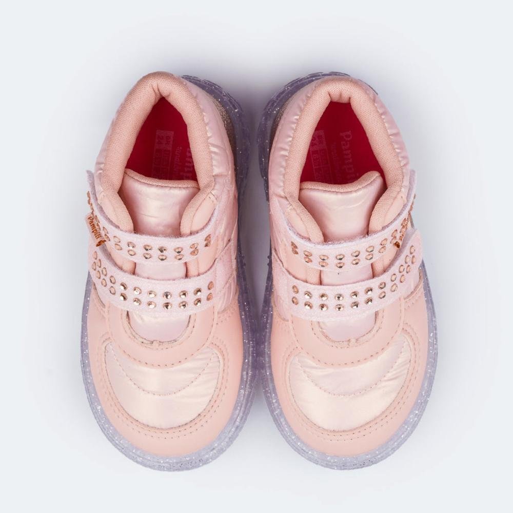 Tênis Infantil Feminino Pampili com LED 483.041.000 Rosa