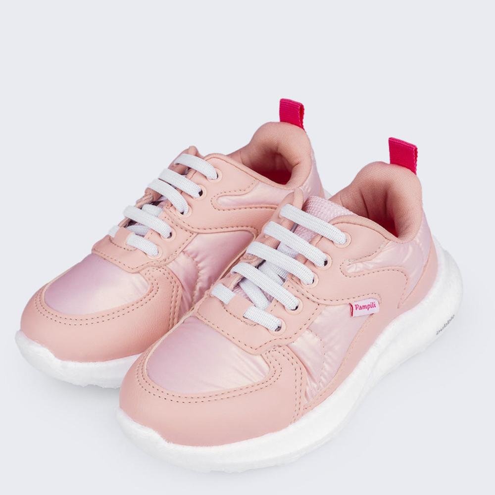 Tênis Infantil Feminino Pampili com Solado Bubble 746.014.000 Rosa Rosa 3