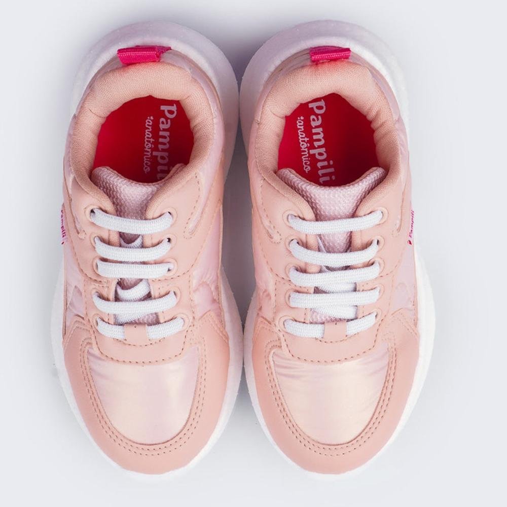 Tênis Infantil Feminino Pampili com Solado Bubble 746.014.000 Rosa Rosa 5