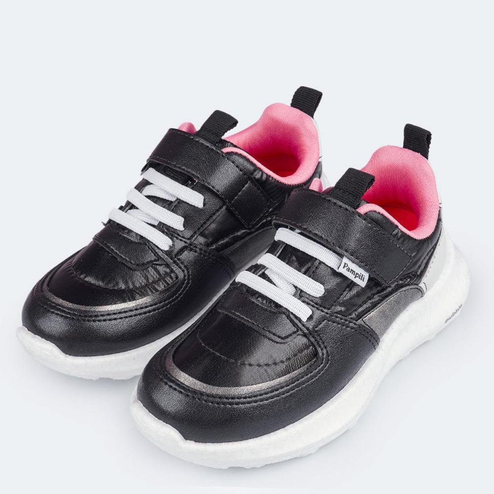 Tênis Infantil Feminino Pampili com Tecnologia Bubble 746.018.000 Preto Preto 2