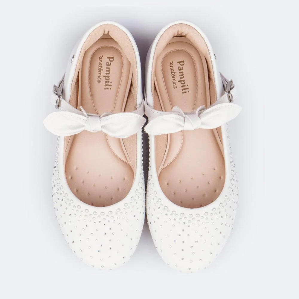 Sapatilha Infantil Pampili Angel com Strass 100.537.000 Branco Branco 4