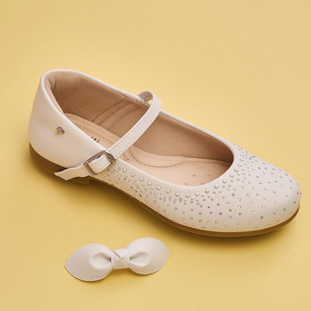Sapatilha Infantil Pampili Angel com Strass 100.537.000 Branco Branco 9