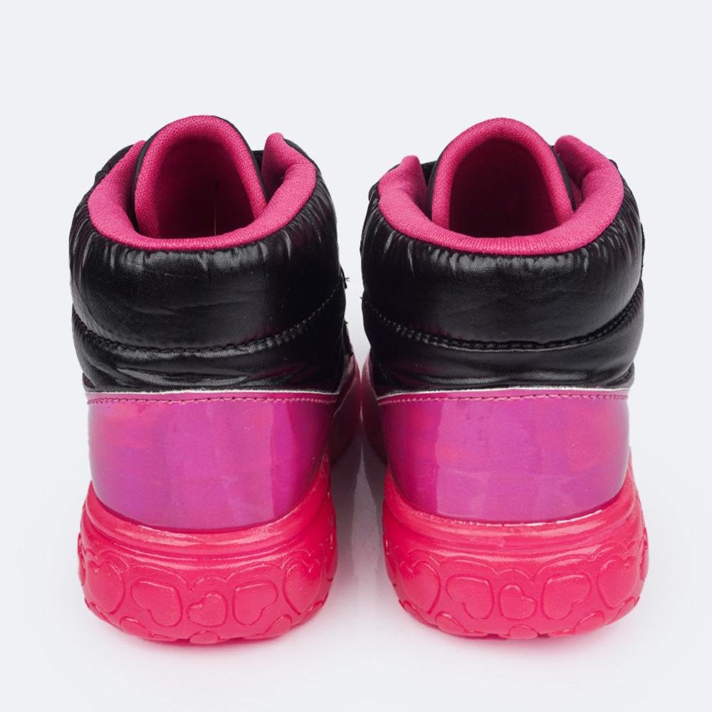 Tênis Infantil Feminino Pampili com LED 483.005.000 Preto