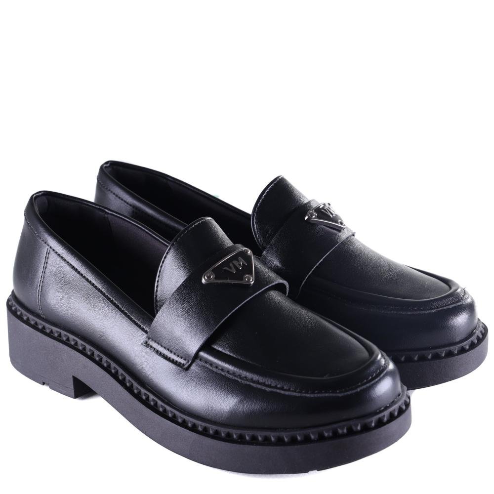 Mocassim Feminino Via Marte 250-002 Preto Preto 3