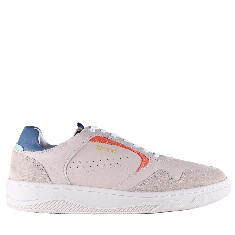 Sapatênis Masculino Ferracini Yankee 7487-683 Cinza/Areia Bege/Azul/Laranja 2