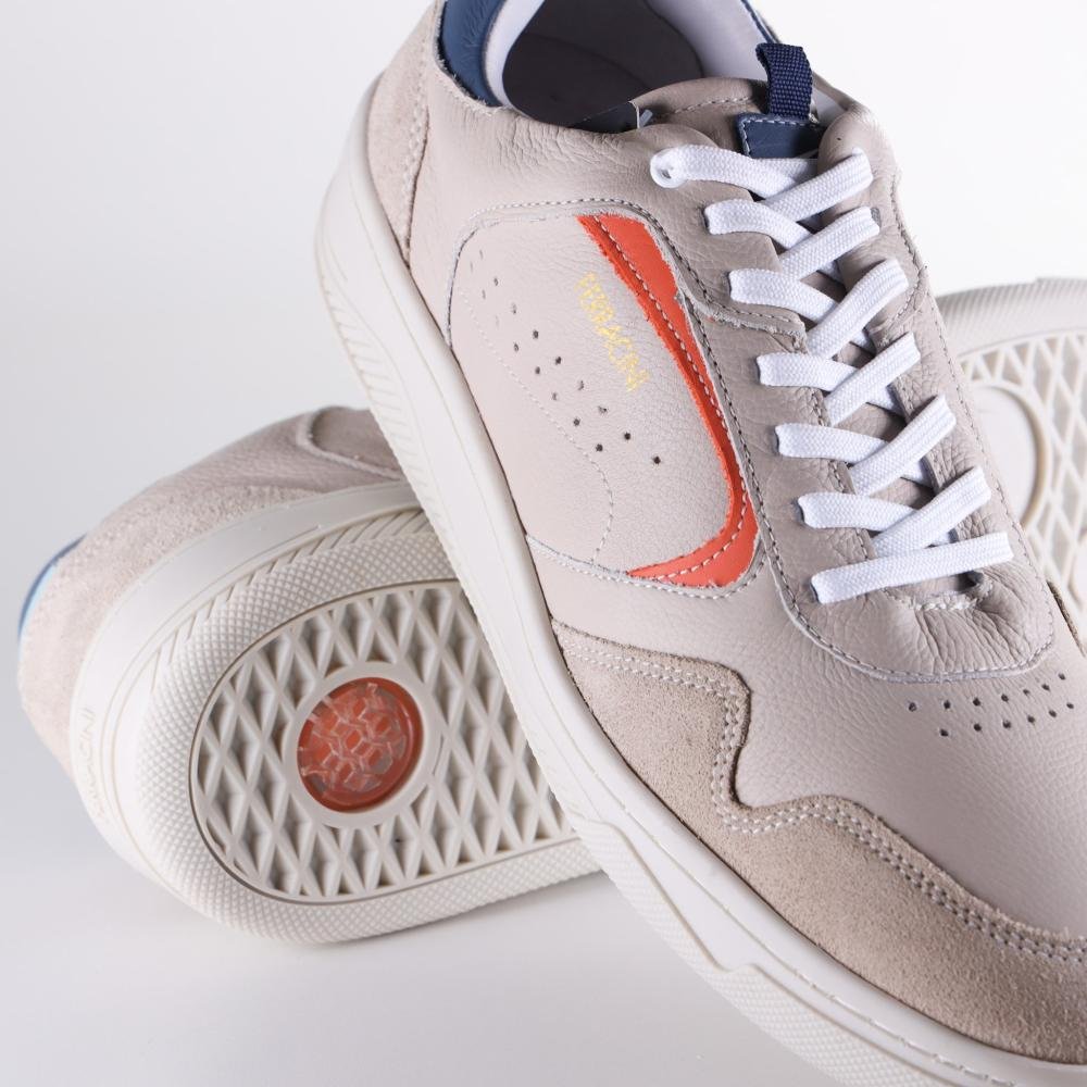Sapatênis Masculino Ferracini Yankee 7487-683 Cinza/Areia Bege/Azul/Laranja 6
