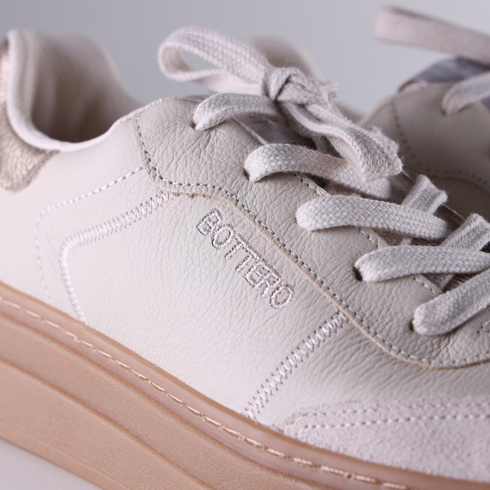 Tênis Feminino Bottero Couro 369402 Marfin/Dourado Branco/Prata 4