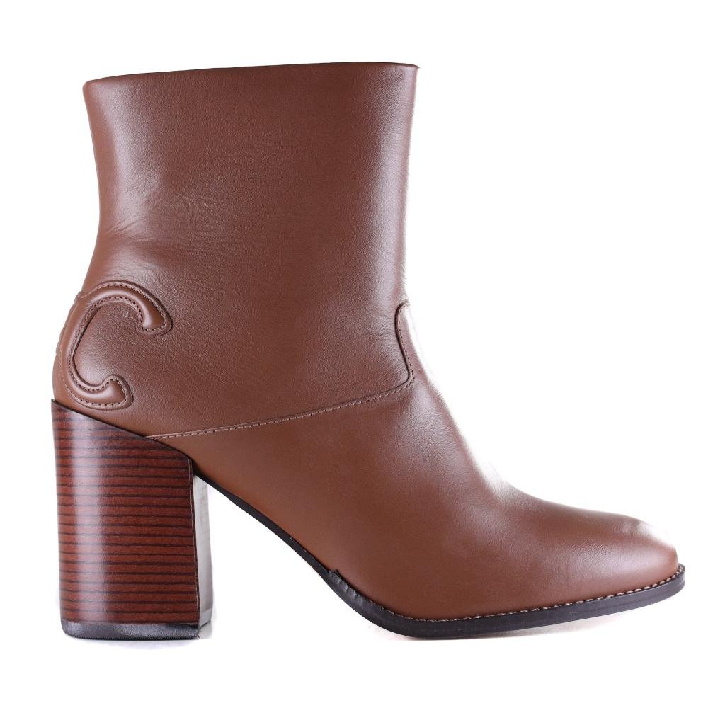 Bota Feminina Capodarte com Salto Bloco 4019027 Mogno Marrom 3