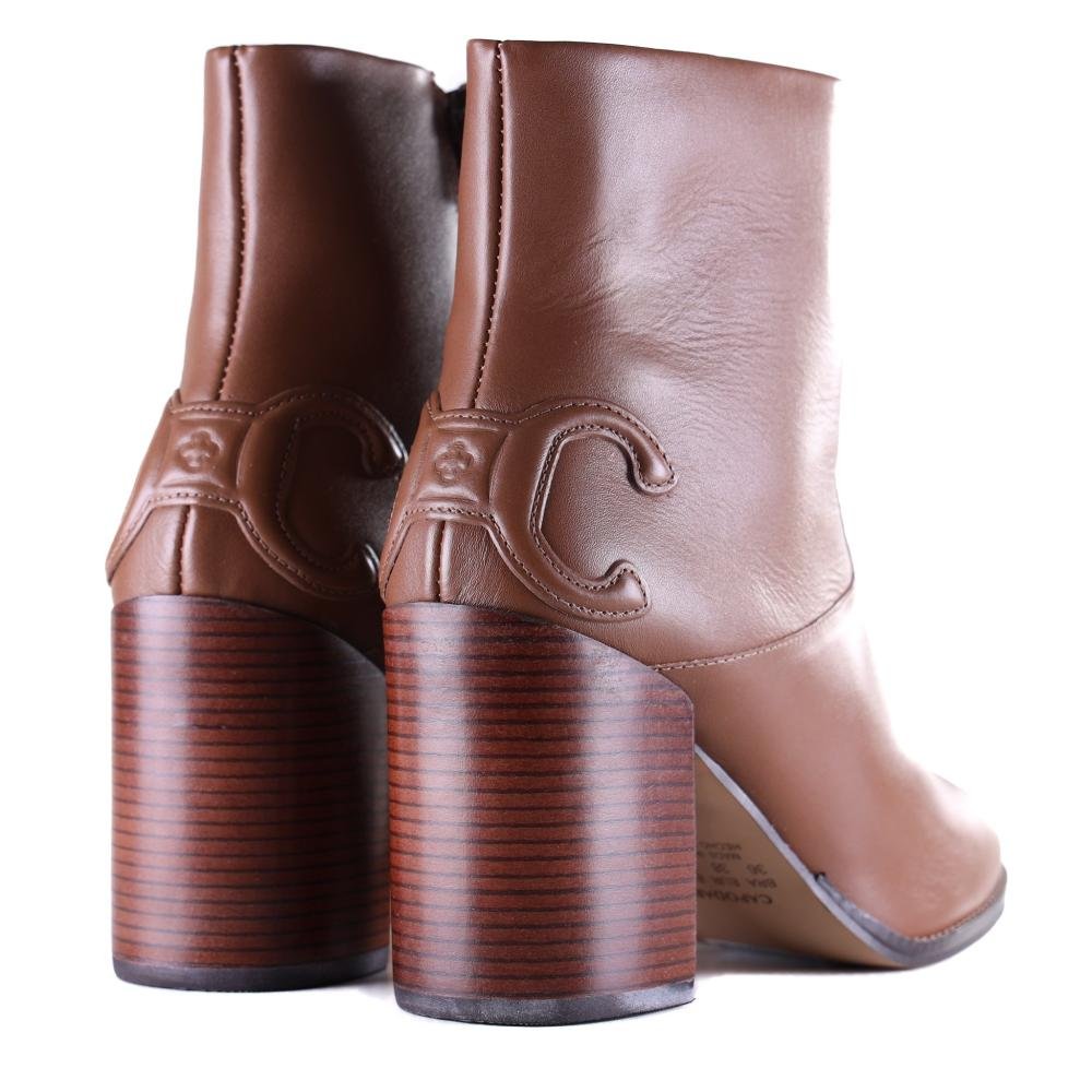 Bota Feminina Capodarte com Salto Bloco 4019027 Mogno Marrom 2