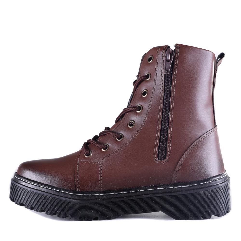 Bota Coturno Feminino Zariff 7000 Brown Canela Marrom 2