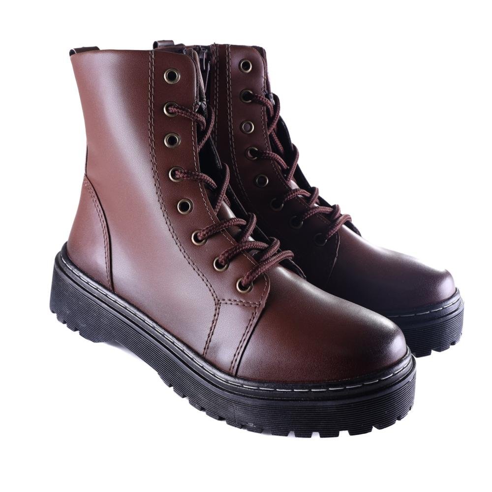 Bota Coturno Feminino Zariff 7000 Brown Canela Marrom 3
