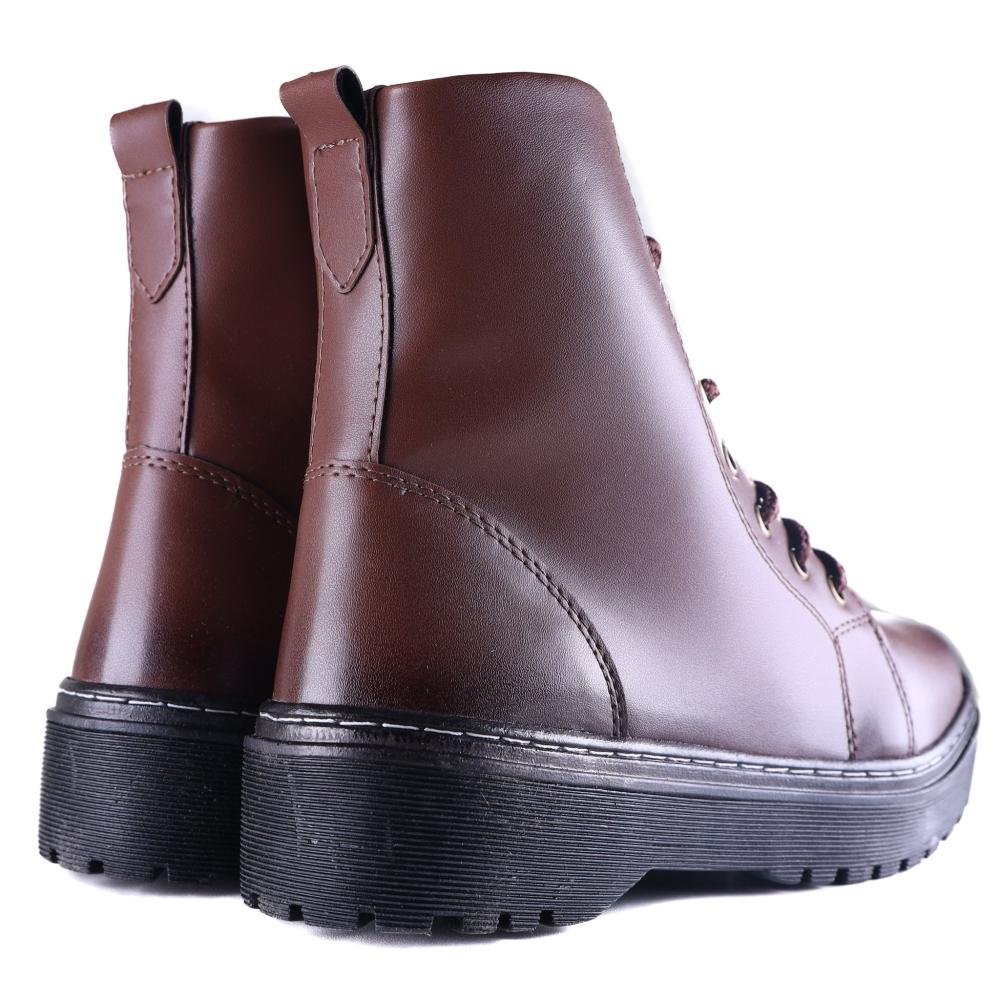 Bota Coturno Feminino Zariff 7000 Brown Canela Marrom 5