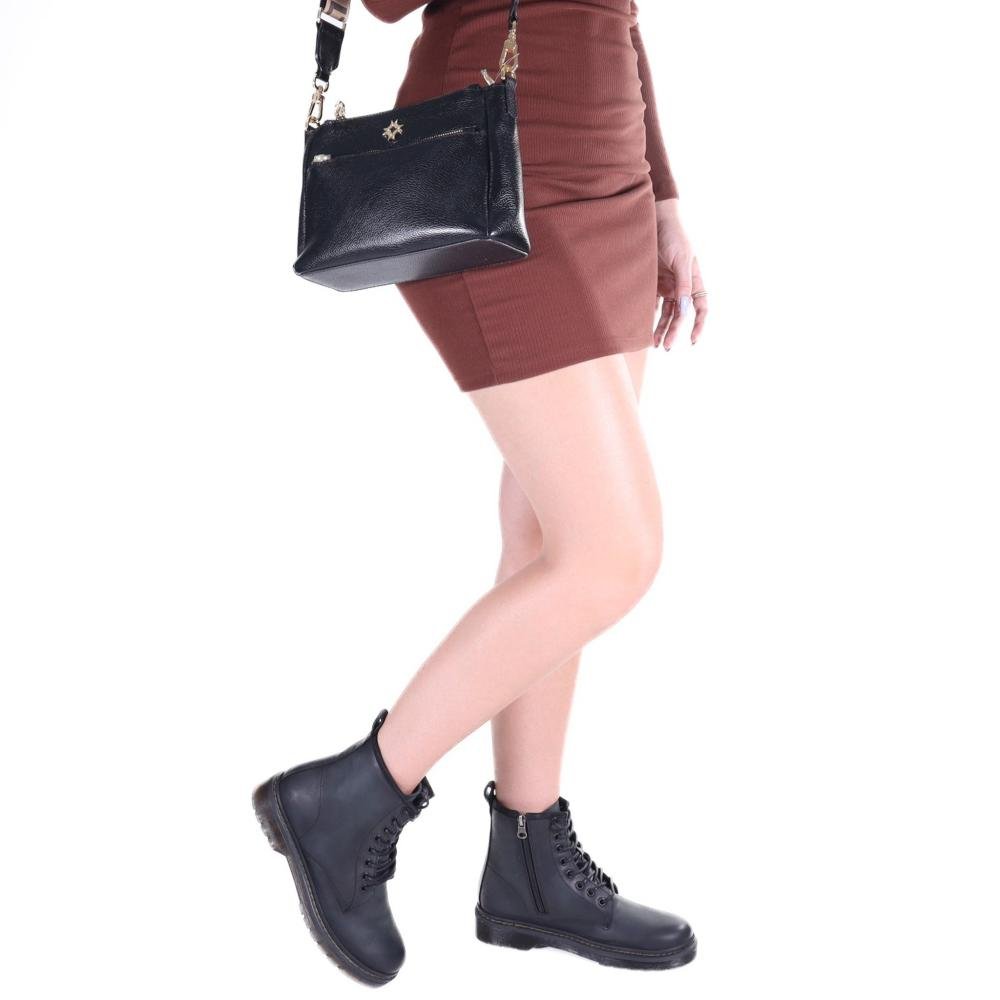 Bota Coturno Feminina Zariff Way003 Preto Preto 2