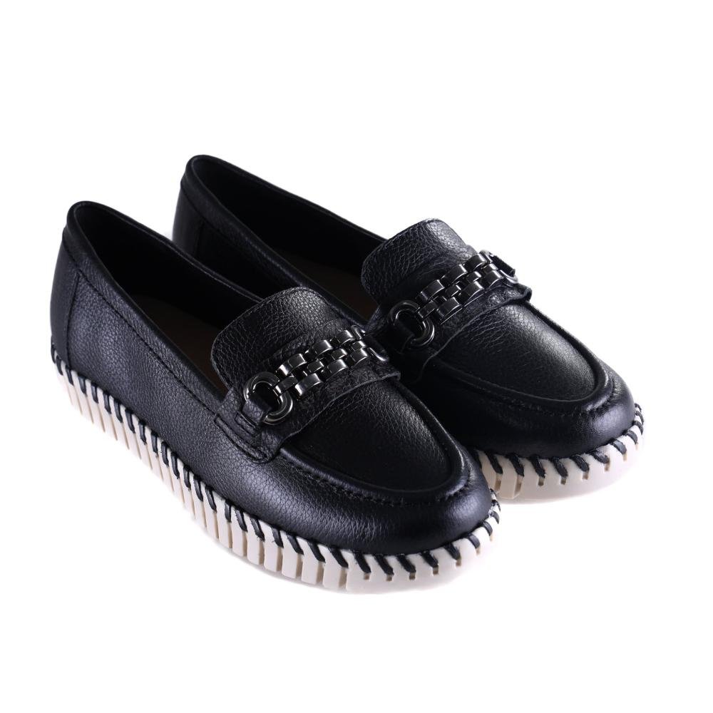 Mocassim Bottero Feminino 369503 Preto Preto 3