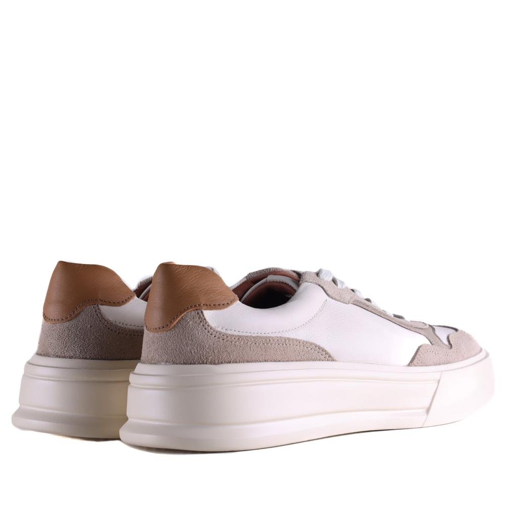 Tênis Masculino Zariff Casual em Couro Bea004 Areia Bege 4