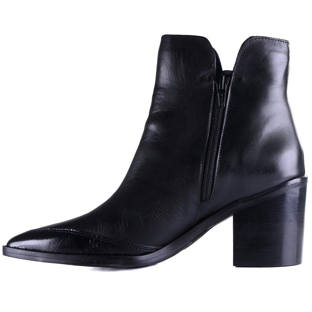 Bota Feminina Zariff Cano Curto 431309 Crinkle Preto Preto 3