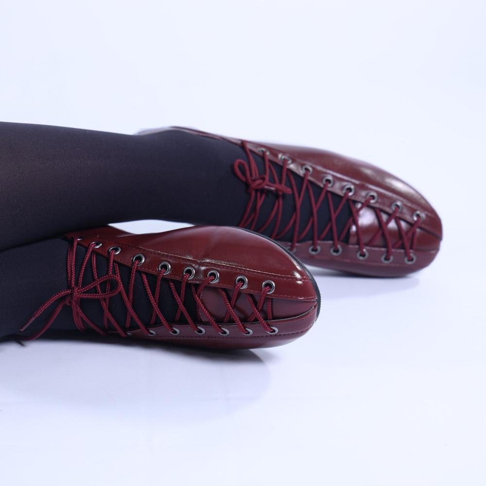 Sapatilha Ballerina Zariff com Amarração 4592-89880 Marsala Vermelho 2