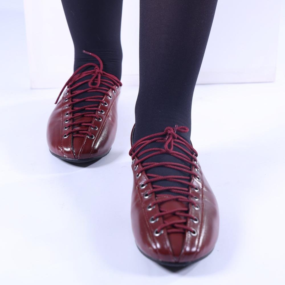 Sapatilha Ballerina Zariff com Amarração 4592-89880 Marsala Vermelho 11