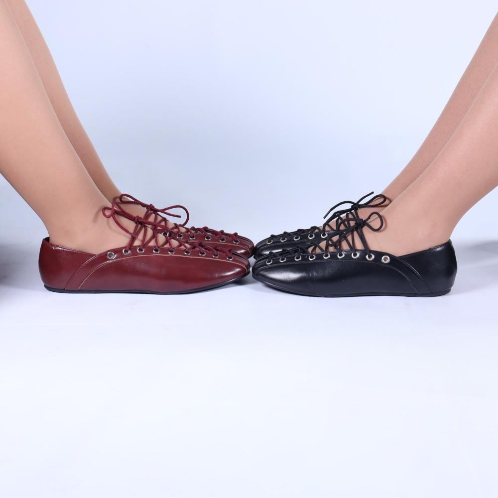 Sapatilha Ballerina Zariff com Amarração 4592-89880 Marsala Vermelho 18