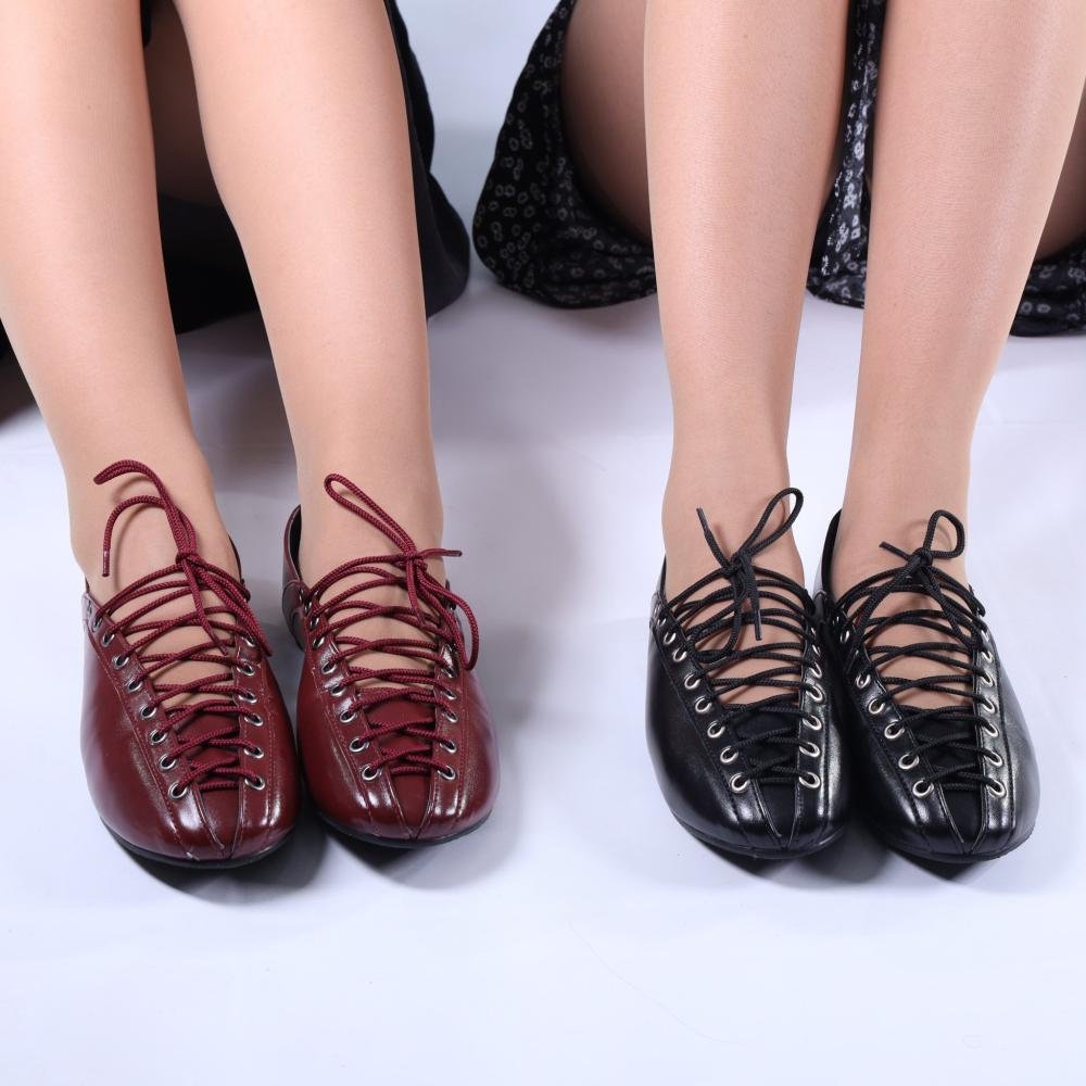 Sapatilha Ballerina Zariff com Amarração 4592-89880 Marsala Vermelho 19