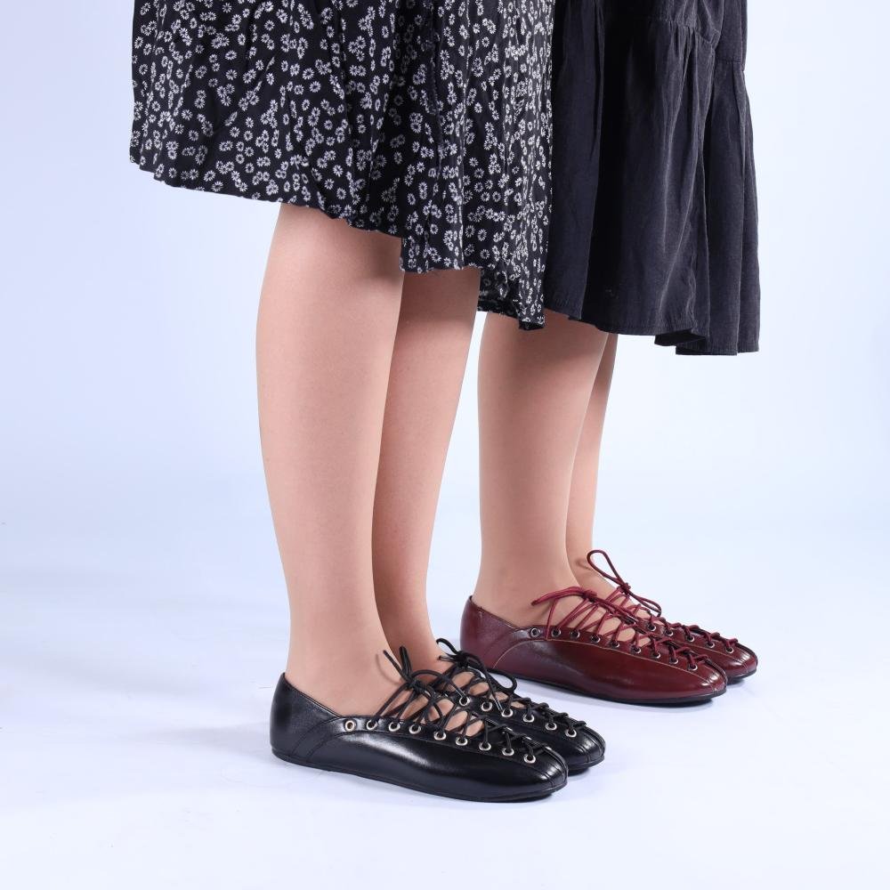 Sapatilha Ballerina Zariff com Amarração 4592-89880 Marsala Vermelho 20