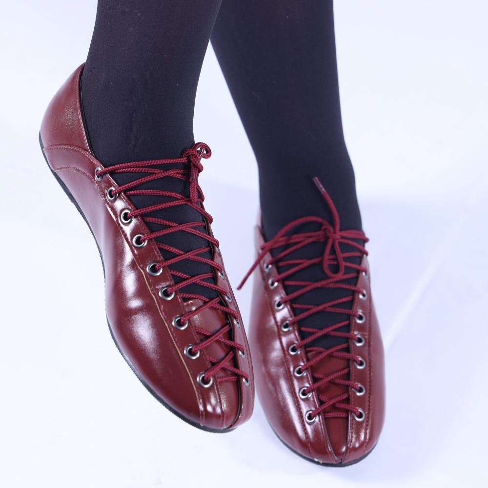 Sapatilha Ballerina Zariff com Amarração 4592-89880 Marsala Vermelho 10