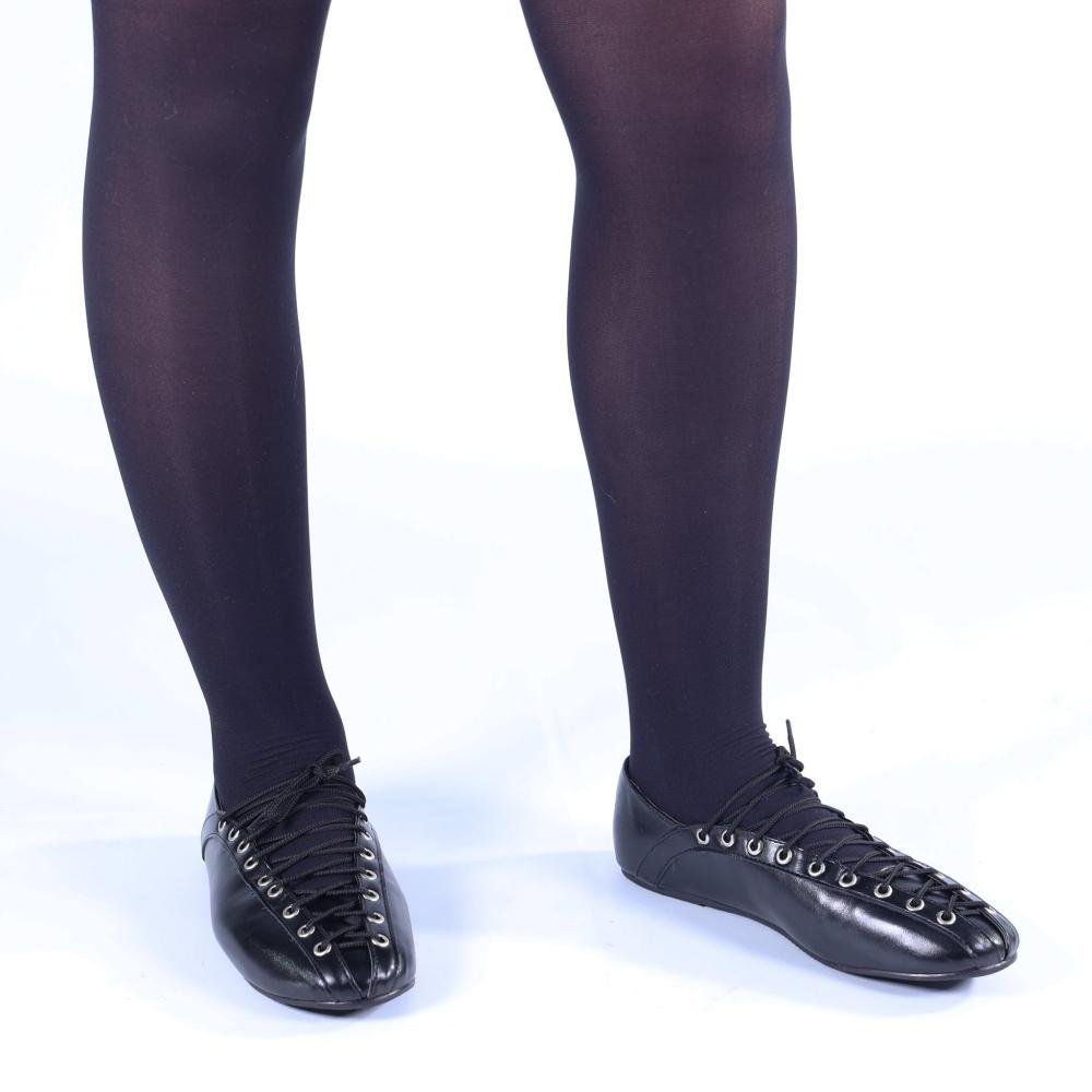 Sapatilha Ballerina Zariff com Amarração 4592-89880 Preto Preto 11