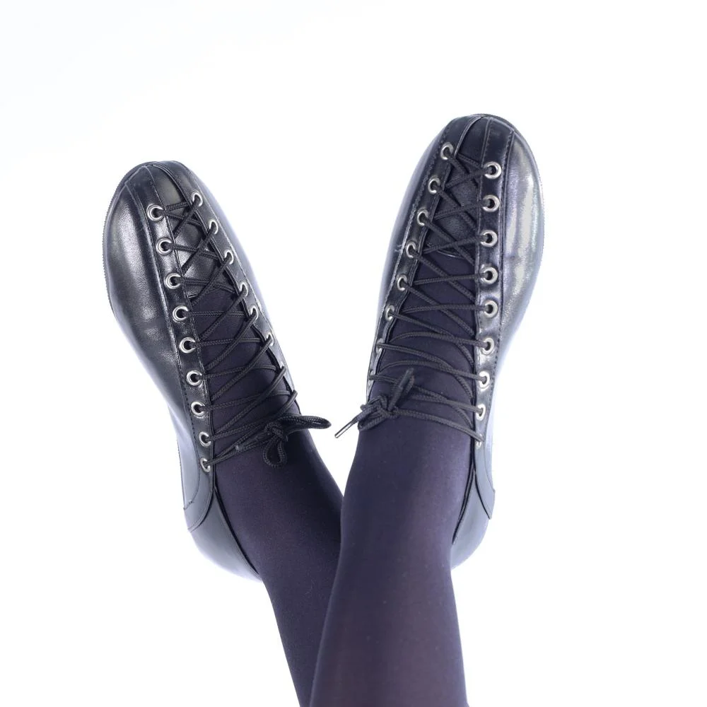 Sapatilha Ballerina Zariff com Amarração 4592-89880 Preto Preto 5