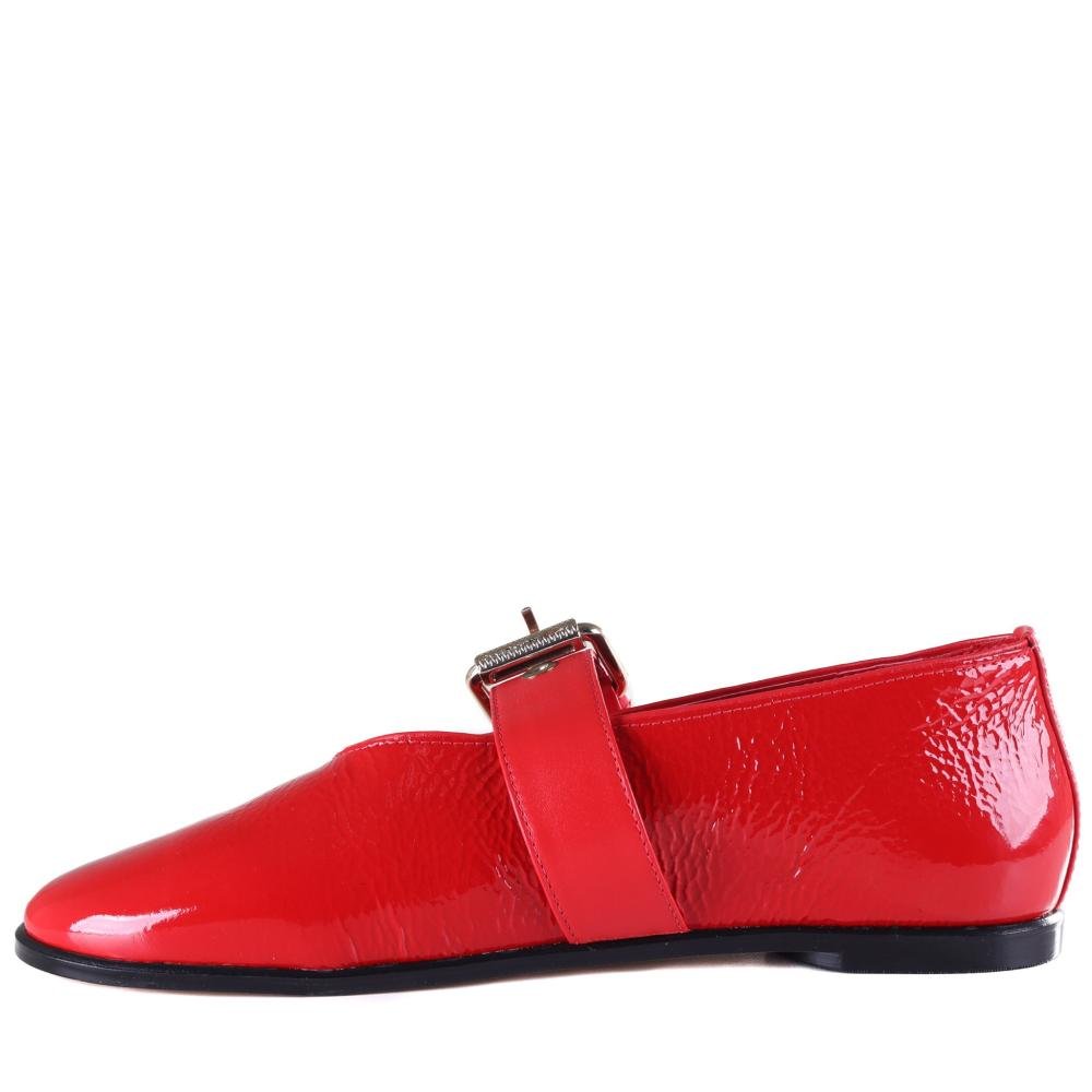 Sapatilha Feminina Zariff com Fivela Dourada 7560006 Vermelho Vz Vermelho 2
