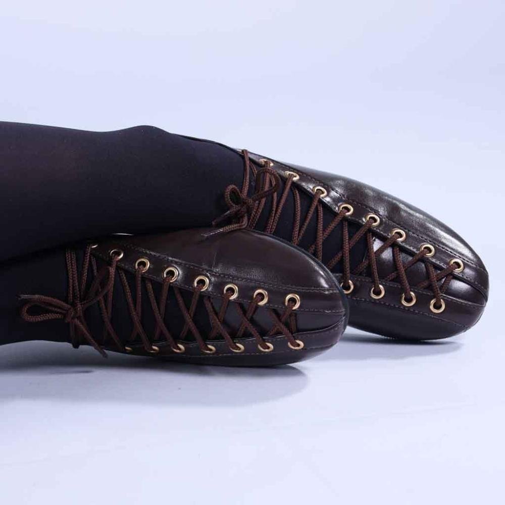 Sapatilha Ballerina Zariff com Amarração 4592-89880 Marrom Marrom 2