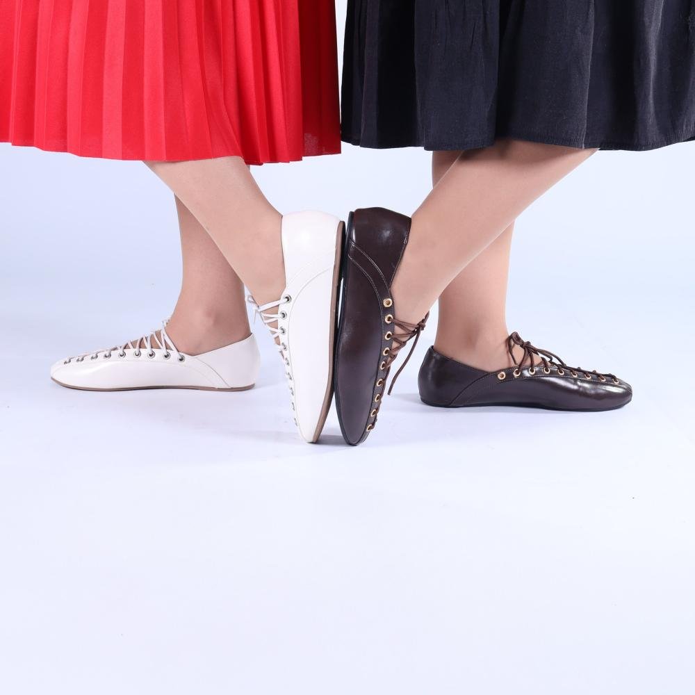 Sapatilha Ballerina Zariff com Amarração 4592-89880 Marrom Marrom 14
