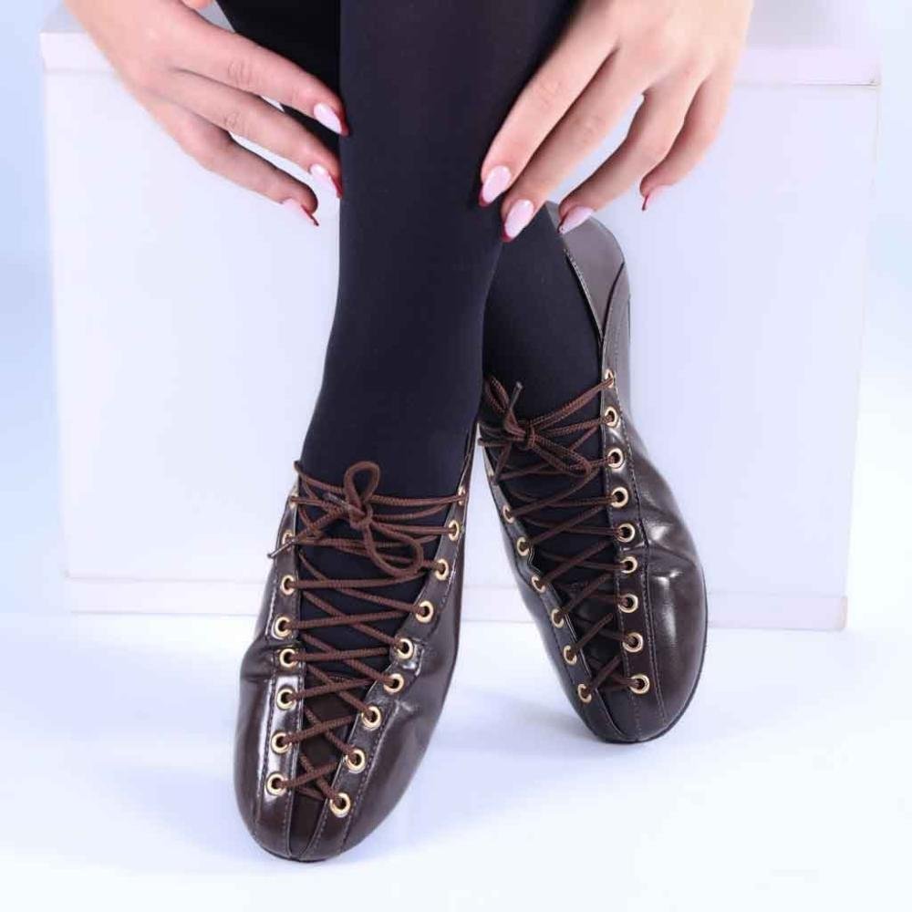 Sapatilha Ballerina Zariff com Amarração 4592-89880 Marrom Marrom 5