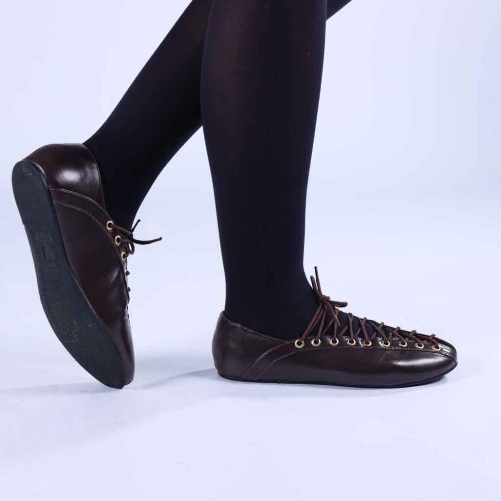 Sapatilha Ballerina Zariff com Amarração 4592-89880 Marrom Marrom 7