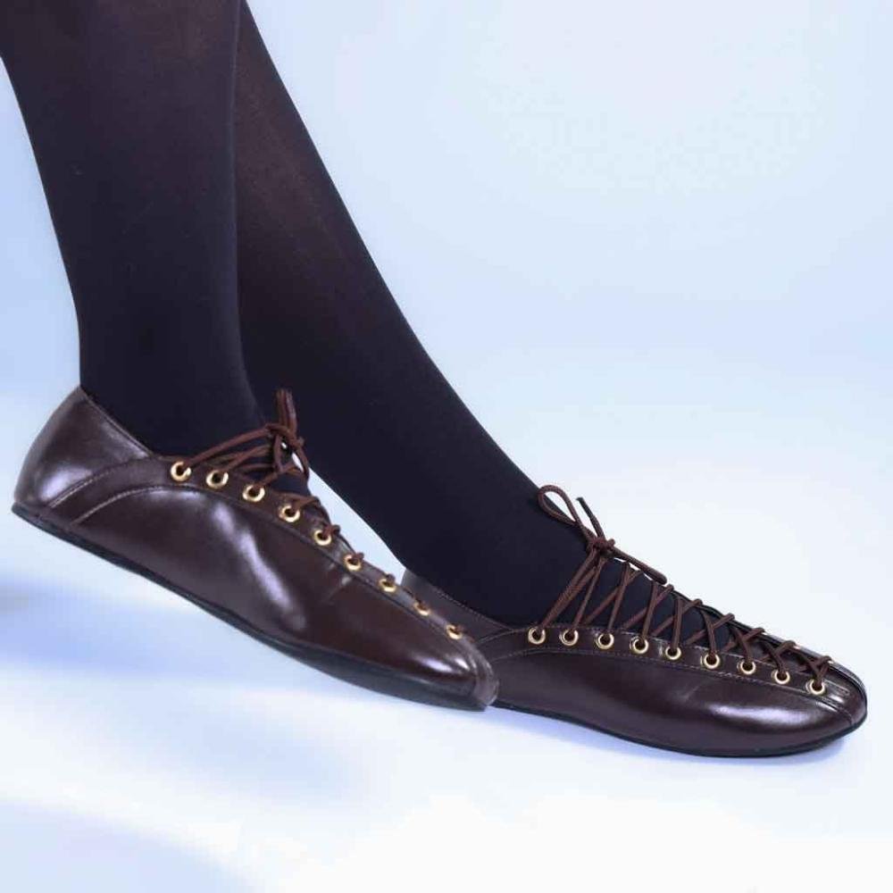 Sapatilha Ballerina Zariff com Amarração 4592-89880 Marrom Marrom 8